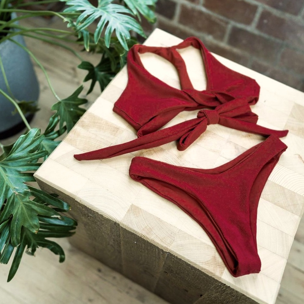 Strange Bikinis Tango Top in Brick, Size Small